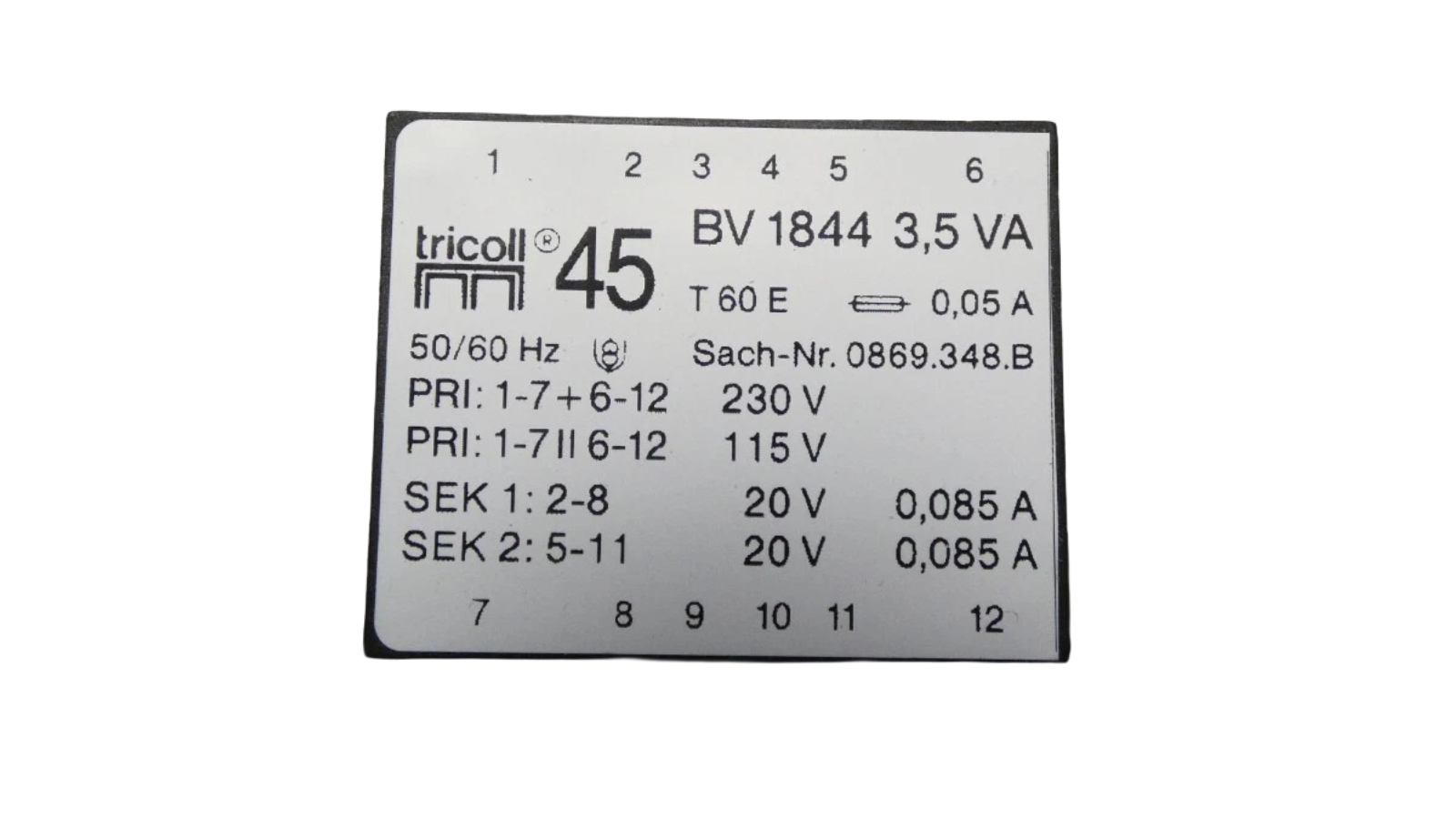 BV 1844 TYP 45 Tricoll